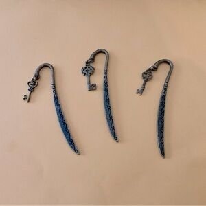 New Handmade Key Charm Bookmark Around 3 & 1/2 Inches